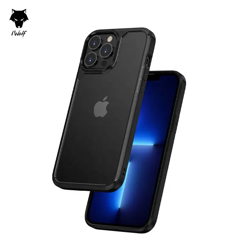 iWolf Branded Slim Hard Crystal Clear Shockproof Space Phone Case For iPhone 11 12 13 14 Pro Max Case