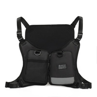 Tas Dada Lari Malam PLAYMAX Fashion Unisex Outdoor Grosir, Baru, Semua Musim, Warna Solid, Reflektif, Dapat Dilepas, Portabel