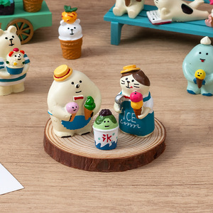 Decorazione per <span class=keywords><strong>Foto</strong></span> di <span class=keywords><strong>Gelateria</strong></span> Estiva, Gatto Cartoon Dipinto a Mano in Resina, Oggetto Artigianale - Product Image 4