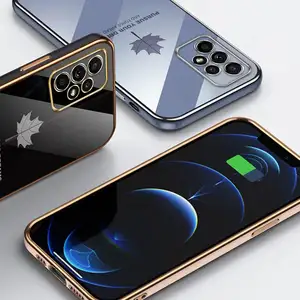 A 52 S 5G Plating Schokbestendig Siliconen Hoesje Voor Samsung Galaxy A53 A52 S 5G A 52 S A12 A73 A51 A72 A71 A50 A13 A70 A33 A32 A 21S Case