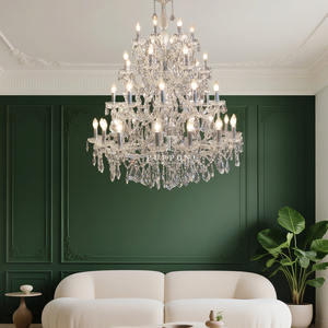 Đèn thả pha lê K9 cao cấp, thiết kế nghệ thuật sang trọng, dùng cho khách sạn, cầu thang, phòng khách trong nhà, trang trí đám cưới - Product Image 1