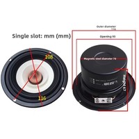 KYYSLB Haut-parleur large bande de 4 pouces pour système audio domestique, son haute fidélité, haut-parleurs HIFi Fever 4 6 8 Ohm