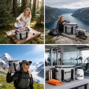 Sac isotherme souple de 20 L, étanche, portable, glacière imperméable pour <span class=keywords><strong>le</strong></span> <span class=keywords><strong>camping</strong></span>, la pêche, <span class=keywords><strong>le</strong></span> pique-nique, la plage, les voyages, <span class=keywords><strong>le</strong></span> stockage d'aliments et de boissons - Product Image 4