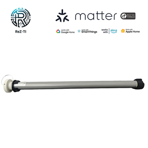 Moteur de store enrouleur ReZ-TI : Double tubulaire 24 mm, fil de renfort, compatible <span class=keywords><strong>HomeKit</strong></span>, Tuya, <span class=keywords><strong>Aqara</strong></span>, Alexa, SmartThings, Google - Product Image 1