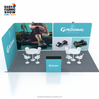 Système de mur d'affichage modulaire en aluminium Easy Fabric Show avec éclairage LED intégré, sublimation par transfert thermique, léger et pliable