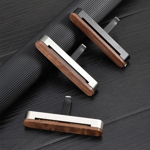 Sang trọng tự động Phụ Kiện rắn bằng gỗ xe làm mát không khí trong nhà nước hoa khuếch tán kính chắn gió Vent vị trí xe xả nước hoa - Product Image 5