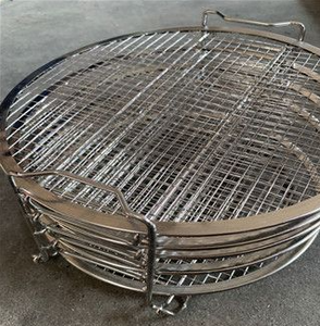 304 Stainless Steel Round <b>BBQ</b> Wire Mesh Grate Food Grade Barbecue Grill Net For Outdoor Camping Charcoal Cooking - Product Image 3