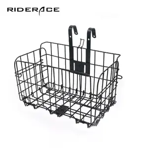 Bisiklet katlanır metal tel sepet ön cep çantası bagaj bisiklet sepetleri dağ bisikleti ön ve arka asılı sepetleri