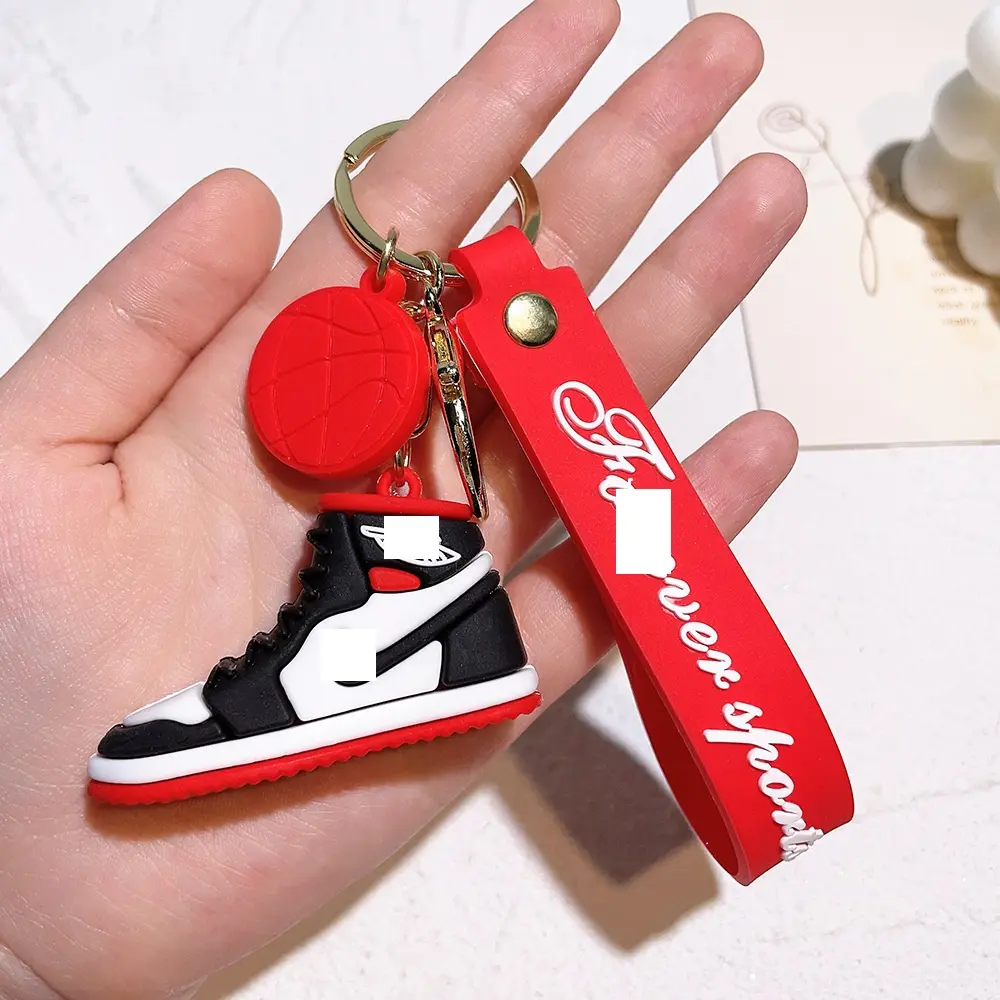 Sneaker PVC móc chìa khóa Mini Giày Keychain 3D Sneakers Móc chìa khóa số lượng lớn PVC Mặt Dây Chuyền Chìa Khóa Phụ Kiện Sneakers quyến rũ Giày bóng rổ