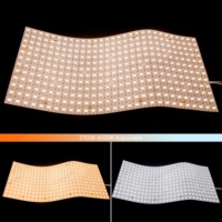 Bandes LED flexibles réglables 2700K 6000K à tonalité variable 24V, rétroéclairage dimmable pour comptoirs en pierre commerciaux, panneau lumineux LED flexible