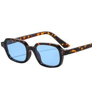 2026 Custom Logo Vintage Men <b>Small</b> <b>Frame</b> Sun Glasses UV400 Square Rivets <b>Sunglasses</b> for Women - Product Image 1