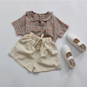 Shorts amples en coton et lin pour enfants, style coréen, nouvelle collection été 2022 - Product Image 2