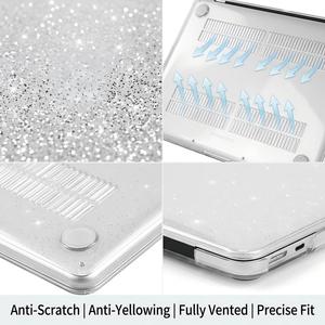 Étui rigide transparent en PC avec paillettes pour <span class=keywords><strong>MacBook</strong></span> Neo Air <span class=keywords><strong>Pro</strong></span> <span class=keywords><strong>13</strong></span>/<span class=keywords><strong>13</strong></span>.6/14/16 pouces M1-M5, vente en gros - Product Image 4