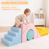 All for Dreams Factory – Blocs d'escalade en mousse pour bébés, équipement de jeu d'intérieur, toboggan pour enfants, piscine à balles, jouet d'entraînement sensoriel, 0-3 ans, 6 pièces