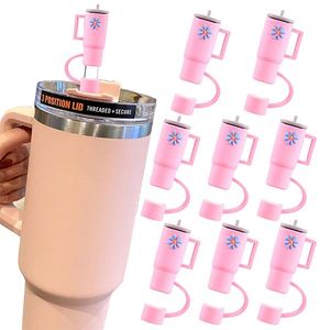 Fundas de silicona para puntas de pajitas, tapas decorativas para vasos Stanley, accesorios bonitos - Product Image 1