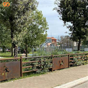 Clôture en panneaux d'acier corten rouillé de haute qualité, découpée au laser, décorative, pour l'extérieur, écran d'intimité pour la cour, clôture paysagère - Product Image 6