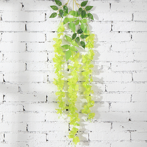 Guirnaldas de flores artificiales de eucalipto, gloria de la mañana y violetas de seda para decoración de pared en el hogar, bodas, patios exteriores. - Product Image 5