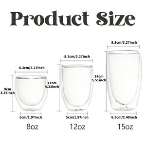 Vente en gros de tasses à café en verre borosilicate transparent de haute qualité, pré-percées, de 15 oz, pour la création de globes de neige avec paillettes DIY - Product Image 6