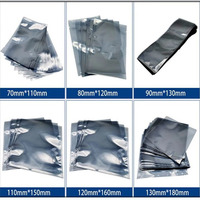 Sac de protection antistatique gris argenté personnalisé, emballage sous vide épaissi résistant à l'humidité pour puces IC et écouteurs d'ordinateur