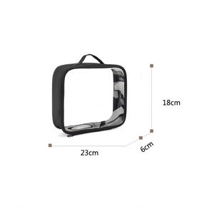 Bolsa de Maquillaje Transparente de PVC con Logotipo Personalizado, Bolsa de Cosméticos de Viaje Impermeable y Ecológica para Mujer - Product Image 1