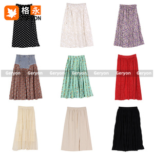 Fardos de <span class=keywords><strong>Ropa</strong></span> <span class=keywords><strong>Usada</strong></span> de Verano para Mujer, Faldas Midi Largas de Algodón Vintage de Geryon, Estilo Línea A, <span class=keywords><strong>Ropa</strong></span> Mixta <span class=keywords><strong>Usada</strong></span> al por Mayor - Product Image 3