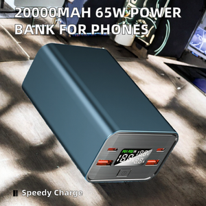 Nuovo arrivo Custom 65W PF 20000mah Power Bank <span class=keywords><strong>per</strong></span> <span class=keywords><strong>smartphone</strong></span> ricarica rapida Micro USB ingresso telefono <span class=keywords><strong>batteria</strong></span> esterna - Product Image 2