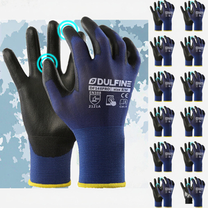 Gants de jardinage de sécurité Weston en nylon ultra-fin de calibre 18, enduits de PU, stériles, sans poudre, durables, respirants, compatibles avec les écrans tactiles - Product Image 3