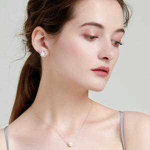 Pendientes de Perlas Akoya Carat Mace, Plata 925 con Baño de Rodio, Blancos, Redondos, AAA, Geométricos, Joyería para Mujer, para Boda - Product Image 5