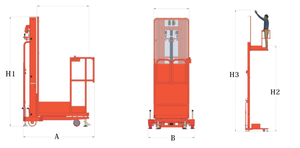 Pemetik pesanan semi-elektrik 200kg, peralatan penanganan otomatis pemetik pesanan udara dengan CE diakui - Product Image 3