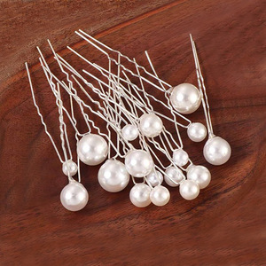 Ensemble d'épingles à cheveux en perles, fourchettes à cheveux en U pour <span class=keywords><strong>coiffure</strong></span> de mariée, accessoires de cheveux élégants pour femmes - Product Image 2