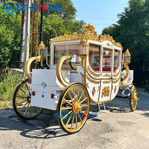 Elegante Carruaje Eléctrico Blanco Tipo Princesa, Carruaje de Cuatro Ruedas para Bodas y Turismo, Carruaje de Caballos en Venta - Product Image 6