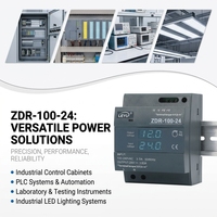 100w smps industriels LED 110V 220V AC à DC 12V 15V 24V 36V 48V alimentation sans interruption sur rail Din