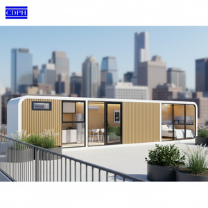 Desmontable personalizado 2024 cabina de cápsula privada al aire libre Casa de contenedores de oficina prefabricada diseño gráfico moderno, diseño de modelo 3D - Product Image 2