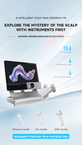 جهاز تحليل الشعر وفروة الرأس الذكي 3 في 1 مع تقنية الذكاء الاصطناعي T5، يدعم 8 لغات - Product Image 4