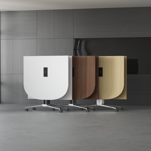 Solid Wood Modern Oval <b>Extendable</b> Conference <b>Table</b> Adjustable <b>Legs</b> Eco-Friendly Design Panel Ready Customizable School Office - Product Image 4