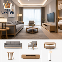 Ensemble de meubles de chambre d'hôtel moderne Vantel, design personnalisé, fournisseur en gros de meubles pour chambre d'hôtes