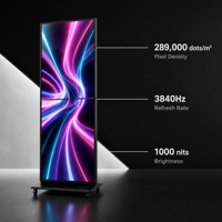 Écran LED Publicitaire P1.86 Intérieur Personnalisé, Pliable, 4K HDR10 120Hz DCI-P3 95%, Haute Luminosité, avec CMS Cloud