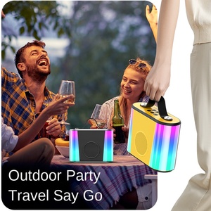 صوت V6 لمكبر صوت بلوتوث مع إضاءة RGB LED 5 واط إخراج الطاقة ميكروفون لاسلكي-للاستخدام المنزلي أو الخارجي - Product Image 4