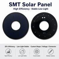 Panel Solar Redondo Personalizado de ETFE de 0.5W-20W, Celda Solar Monocristalina de Alta Eficiencia para Dispositivos IoT de Exterior