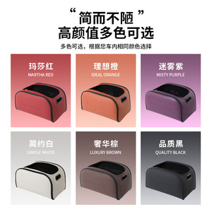 Car <b>Seat</b> Side Organizer 50L Leather <b>Storage</b> Box With Handle Multi Functional Trunk Organizer For Car Interior - Product Image 4