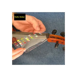 Adesivos prática violino escala, marcador de posição colorido para violino 4/4 violino, guia de dedo