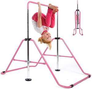 <span class=keywords><strong>Barre</strong></span> de <span class=keywords><strong>gymnastique</strong></span> portable réglable en hauteur pour enfants de 3 à 7 ans, barres de <span class=keywords><strong>gymnastique</strong></span> junior en acier extensibles, entraînement à domicile - Product Image 1