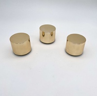 Tapón magnético para perfume, redondo, brillante, dorado, 15mm, con hombro magnético RCZ11907