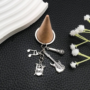 Wholesale Alloy Musical Instrument <b>Charm</b> Guitar Drum Kit Microphone Music Note Shape Keychain For Music Lover Souvenir <b>Keyring</b> - Product Image 5