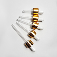 Bouteilles de cosmétiques Huile essentielle en verre Flacon compte-gouttes rond en verre brun avec pipettes 10 ml compte-gouttes