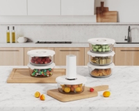 Boîte de stockage des aliments sous vide sans BPA, nouveau Design, préparation des aliments transparents, organisateur hermétique avec rapport de Test de pompe disponible