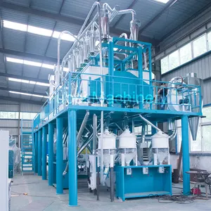 Complete 50t/24h maize corn flour grits mill maize milling machine