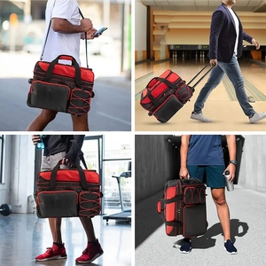 Bolsa de lona para bolas de bolos, duradera, extra grande, para gimnasio, bolsa de viaje con ruedas - Product Image 5