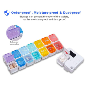 <span class=keywords><strong>Caja</strong></span> dispensadora <span class=keywords><strong>de</strong></span> píldoras, organizador electrónico <span class=keywords><strong>de</strong></span> pastillas, temporizador <span class=keywords><strong>de</strong></span> almacenamiento semanal, inteligente, 7 días, nuevo - Product Image 3