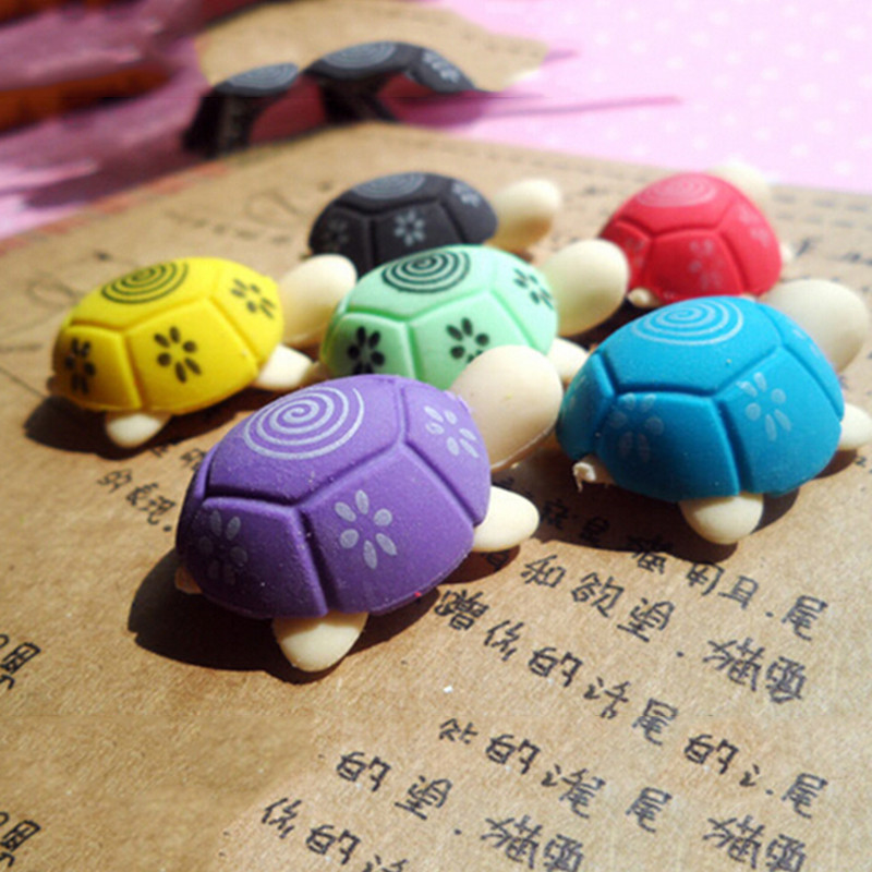 Бесплатная доставка FBA ластик-карандаш в форме черепахи для детей студентов резиновые принадлежности для чистки канцелярские товары для детей школьные принадлежности